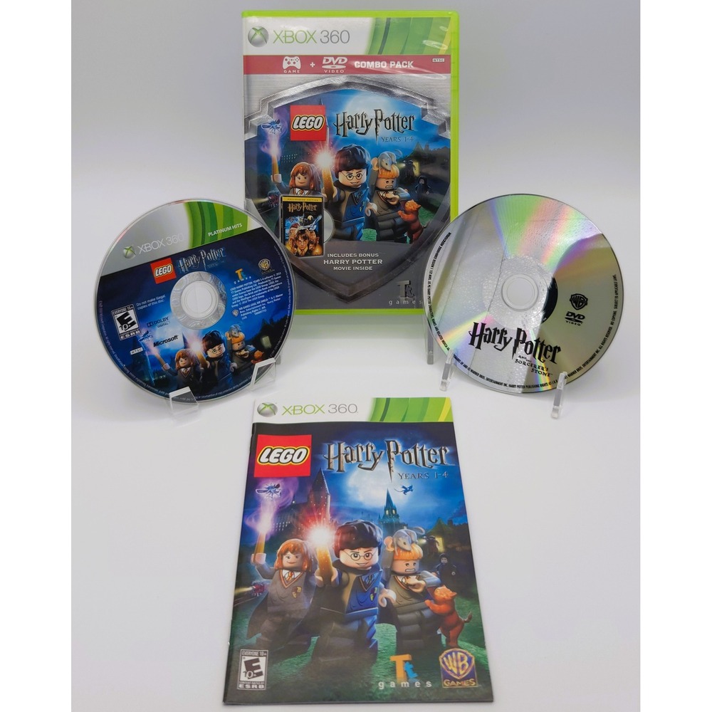 LEGO Harry Potter Years 1-4 - Xbox 360 Game - DVD Movie Combo Pack - Tested
